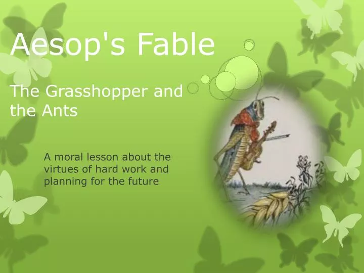 aesop s fable the grasshopper and the ants