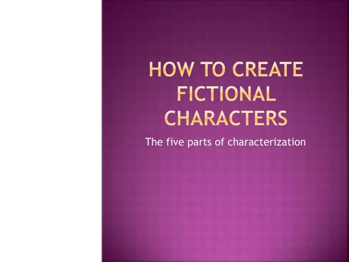 how to create fictional characters