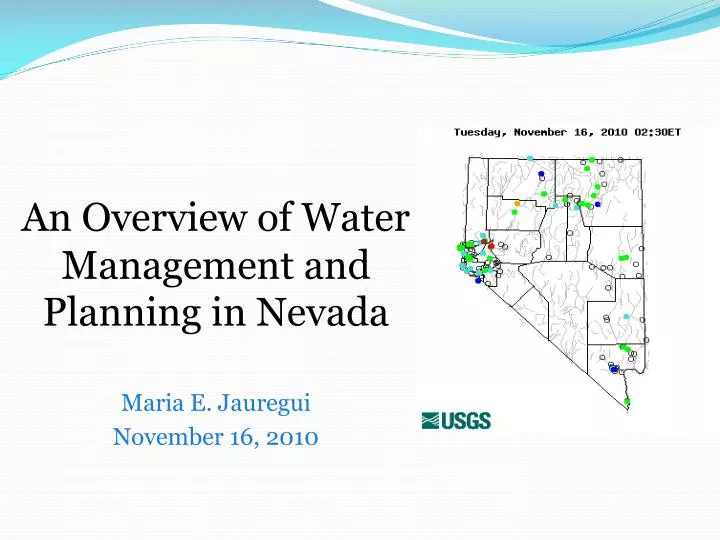 an overview of water management and planning in nevada