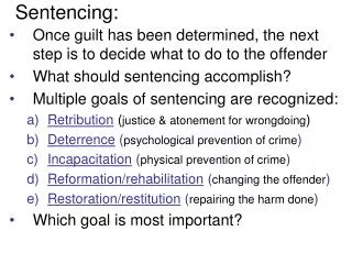 Sentencing: