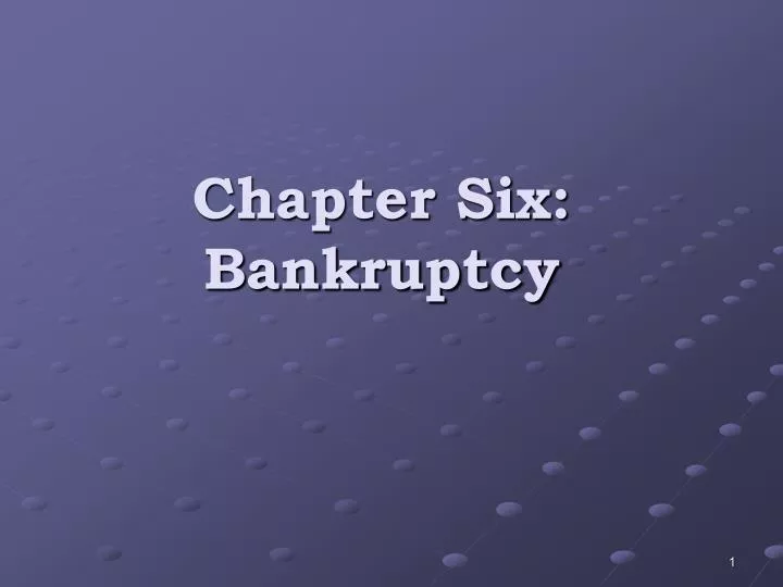 chapter six bankruptcy