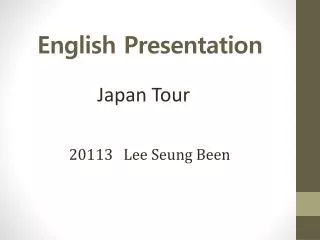 English Presentation