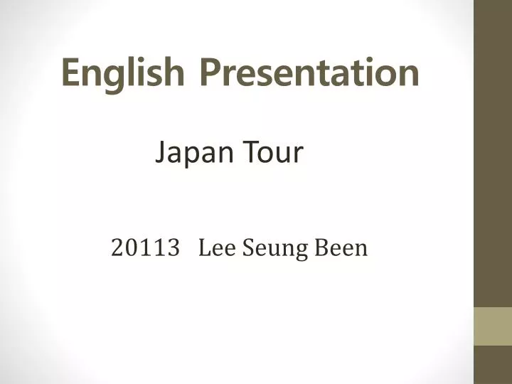 english presentation