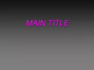 main title