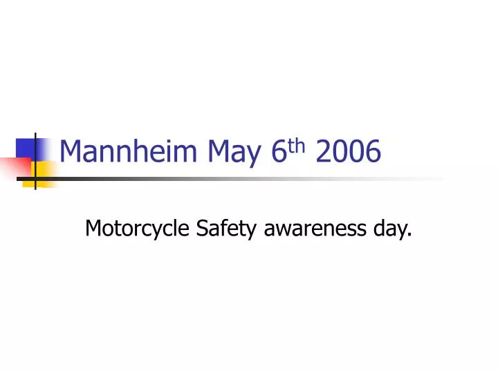 mannheim may 6 th 2006