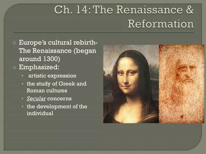 ch 14 the renaissance reformation