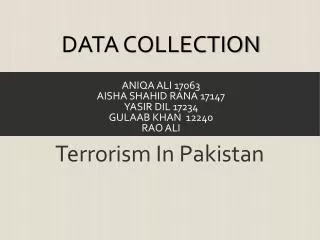 Terrorism In Pakistan