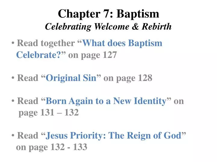 chapter 7 baptism celebrating welcome rebirth