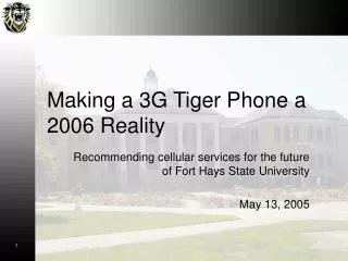 Making a 3G Tiger Phone a 2006 Reality