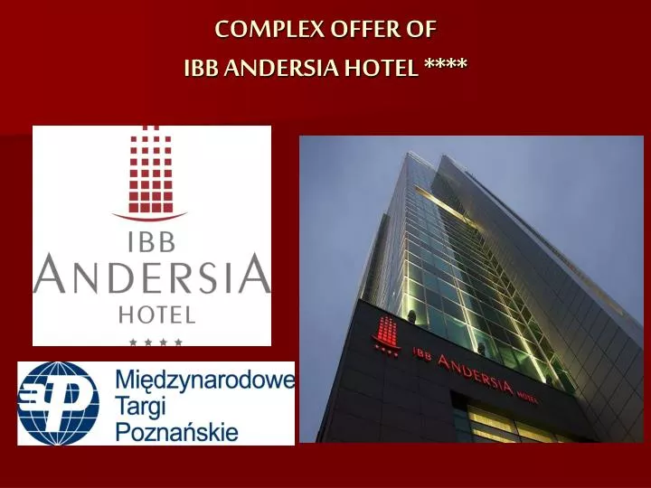 complex offer of ibb andersia hotel