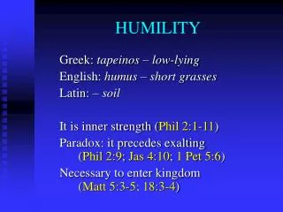 HUMILITY