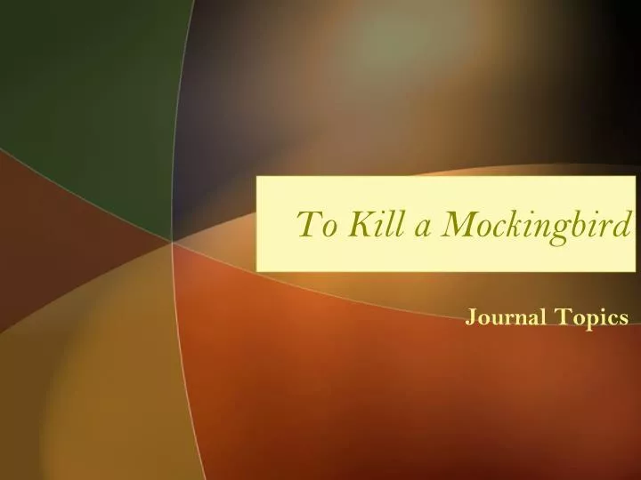 to kill a mockingbird