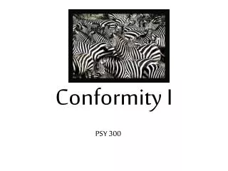 Conformity I