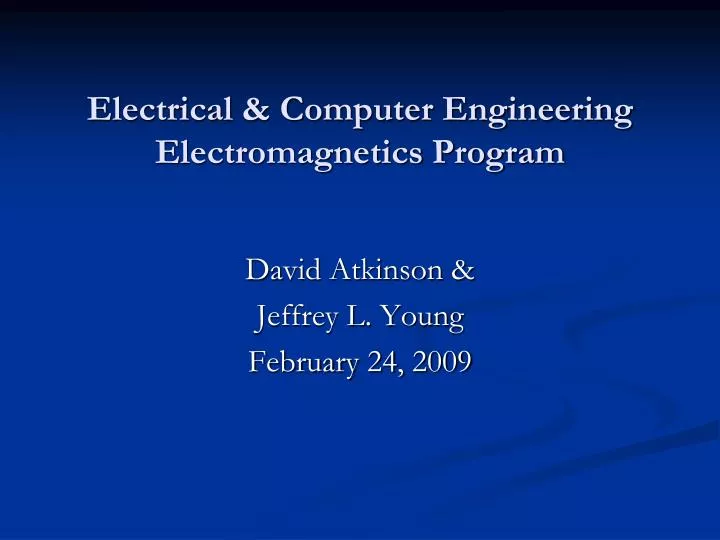 electrical computer engineering electromagnetics program