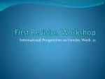 First Revision Workshop
