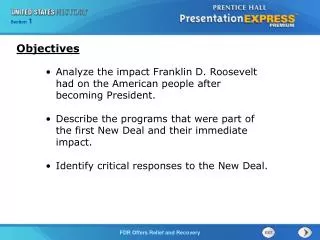 Analyze the impact Franklin D. Roosevelt had on the American people after becoming President.