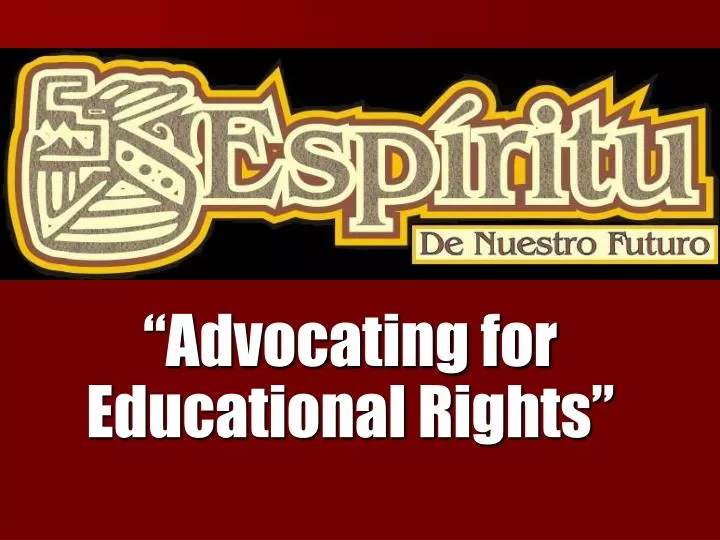 advocating for educational rights