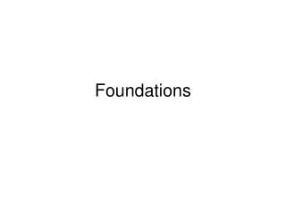 foundations