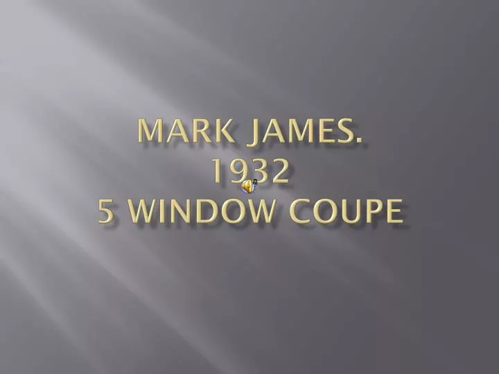 mark james 1932 5 window coupe