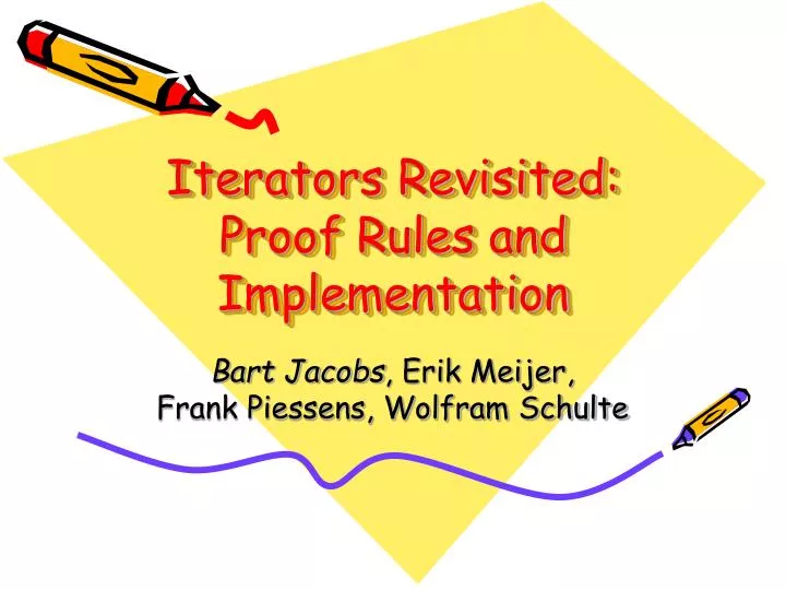 iterators revisited proof rules and implementation
