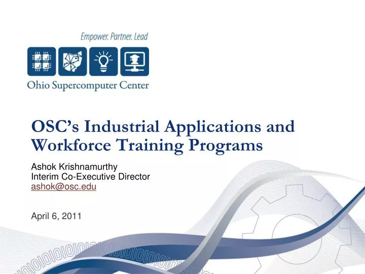 osc s industrial applications and workforce training programs