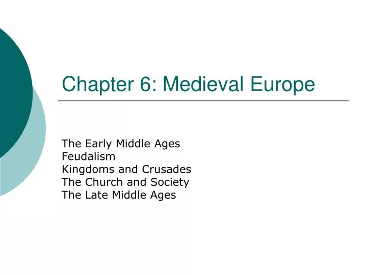 chapter 6 medieval europe
