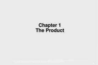 Chapter 1 The Product