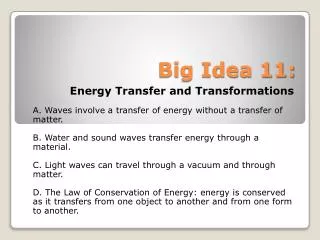 Big Idea 11: