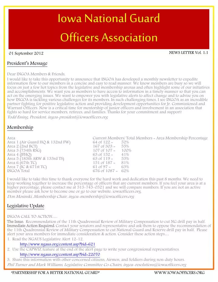 iowa national guard officers association