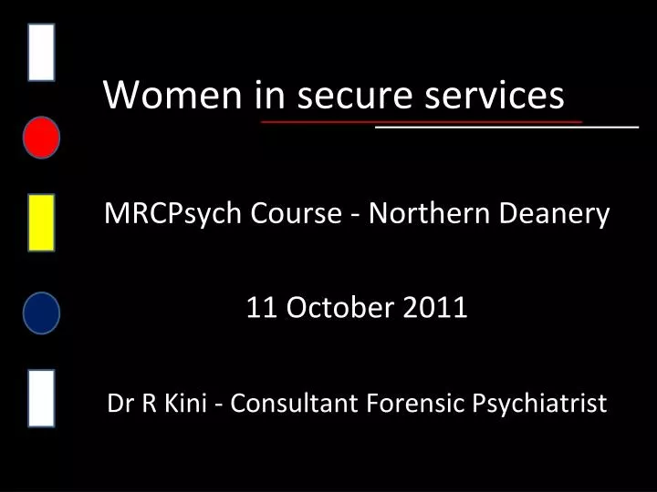 women in secure services