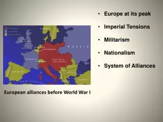 European alliances before World War I