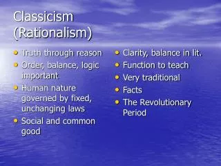 Classicism (Rationalism)
