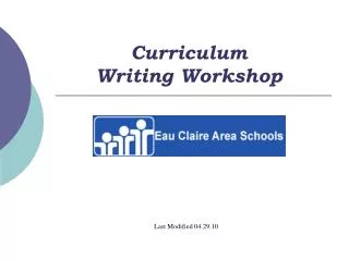 Curriculum Writing Workshop