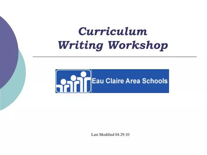curriculum writing workshop