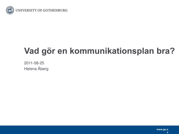 vad g r en kommunikationsplan bra