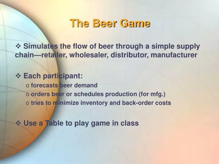 the beer game