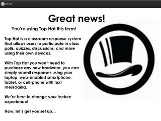 great news