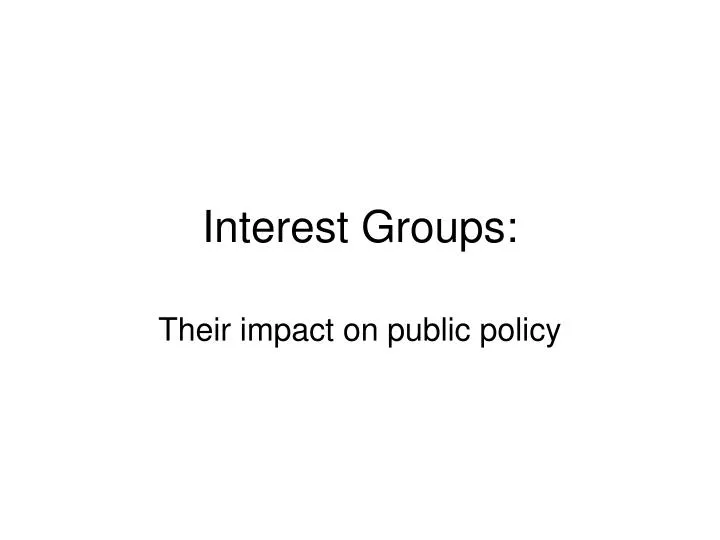 interest groups