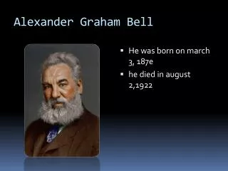 alexander g raham bell