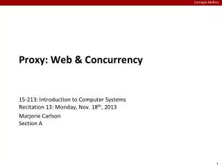 Proxy: Web &amp; Concurrency