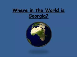 where in the world is georgia