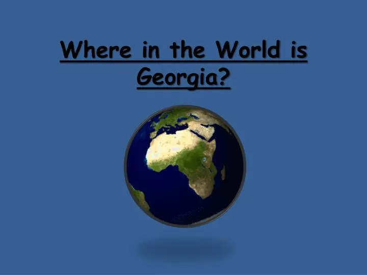 where in the world is georgia