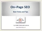 Tips and tricks of on page seo - slide 1