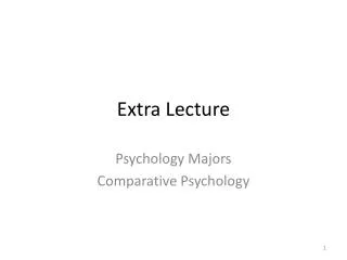 Extra Lecture