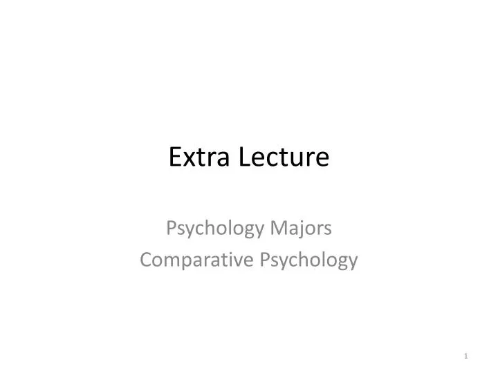extra lecture