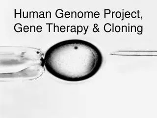 Human Genome Project, Gene Therapy &amp; Cloning