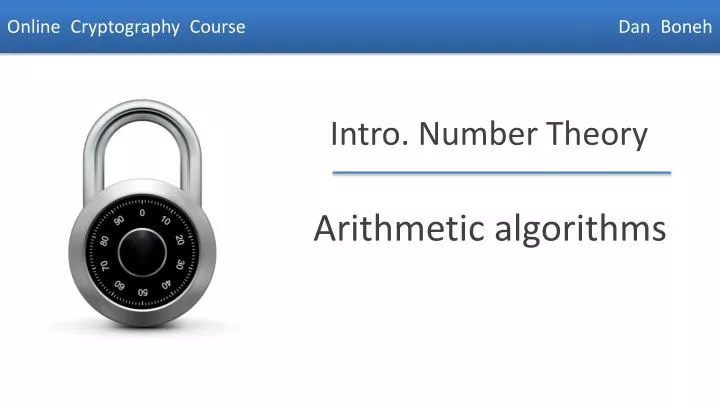 arithmetic algorithms