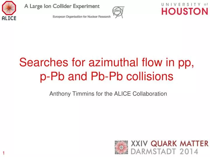 searches for azimuthal flow in pp p pb and pb pb collisions