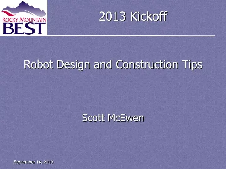 robot design and construction tips
