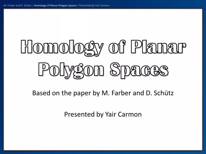 homology of planar polygon spaces